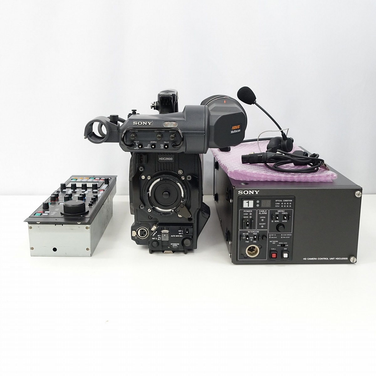 【中古】SONY HDC-2600 HDCU2500 RCP-1501 CC-32 4K/HDシステムカメラセット スタジオカメラ 多治見仕様 【埼玉発送3】